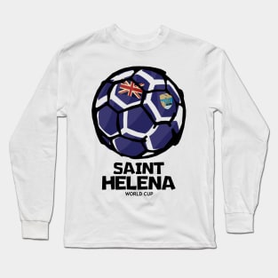 Saint Helena Football Country Flag Long Sleeve T-Shirt